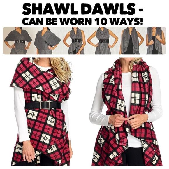 Shawl Dawl Buffalo Print Shawl -- Can be worn 10+ Ways! - Picture 1 of 15